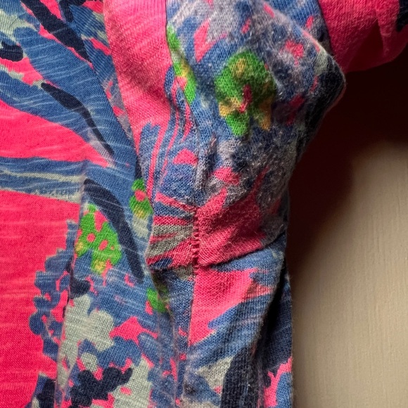 Lilly Pulitzer Surfcrest Dress Tiki Pink Out On a Limb Size XL GUC - Picture 9 of 10
